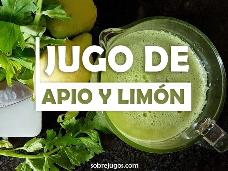 Jugo De Apio Y Limón Receta Y Beneficios