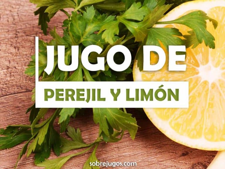 JUGO DE PEREJIL Y LIMÓN