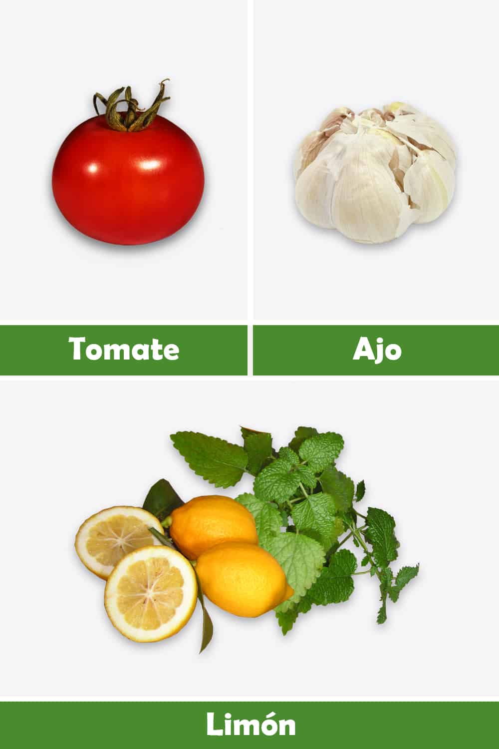 TOMATE, AJO Y LIMÓN