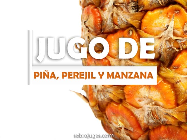 JUGO DE PIÑA, PEREJIL Y MANZANA