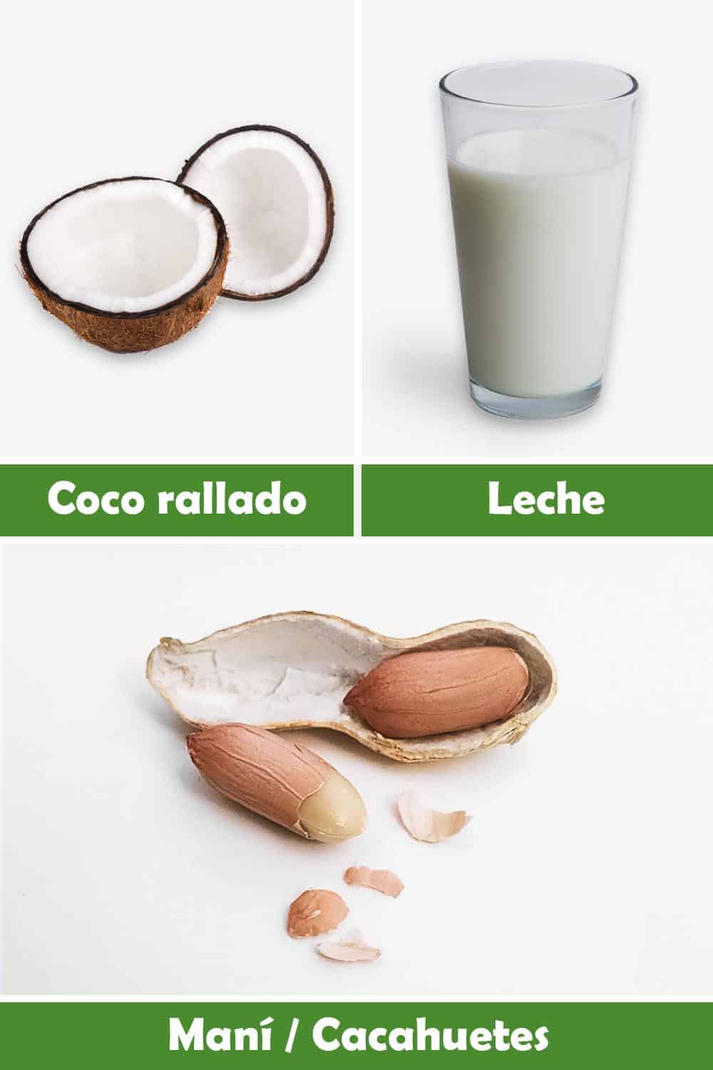 COCO, MANÍ Y LECHE