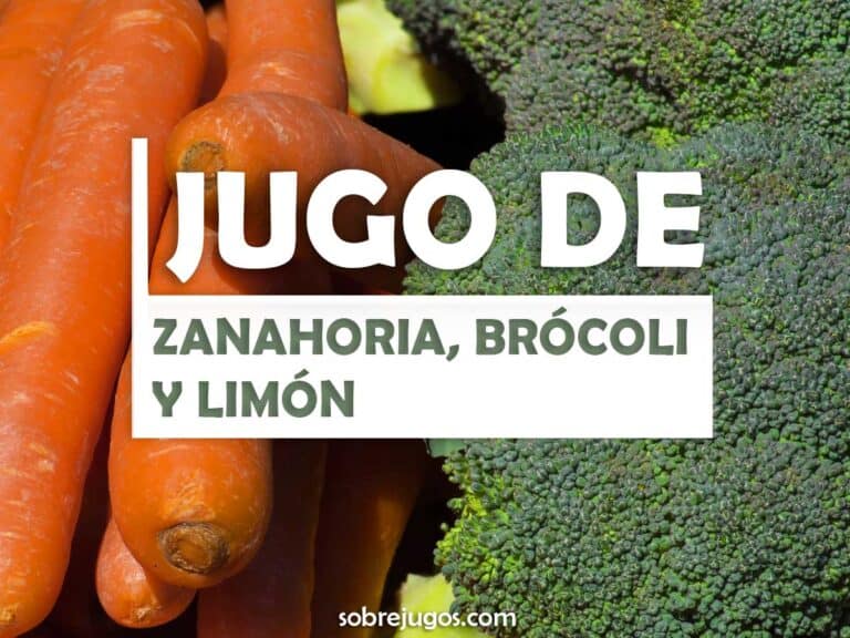 JUGO DE ZANAHORIA, BRÓCOLI Y LIMÓN