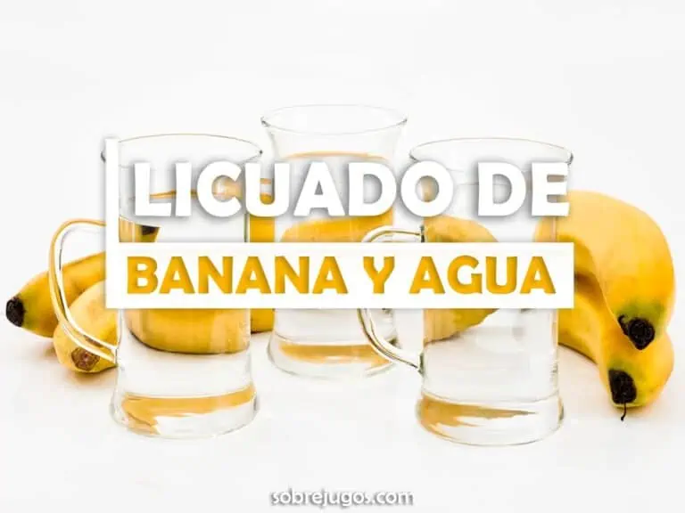 JUGO DE BANANA Y AGUA