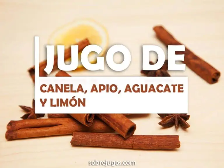 JUGO DE CANELA, APIO, AGUACATE Y LIMÓN