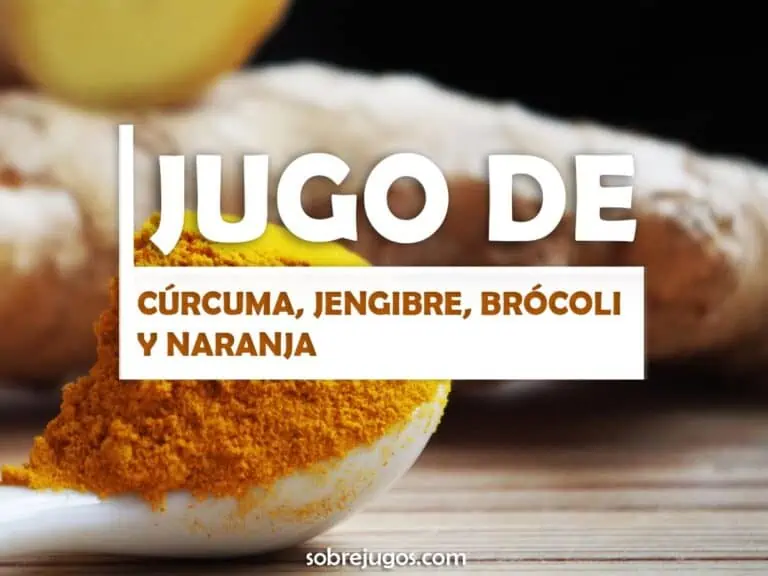 JUGO DE CÚRCUMA, JENGIBRE, BRÓCOLI Y NARANJA