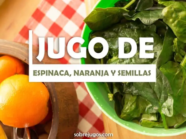 JUGO DE ESPINACA, NARANJA Y LINO O CHÍA