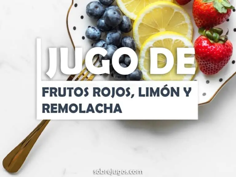 JUGO DE FRUTOS ROJOS, LIMÓN Y REMOLACHA