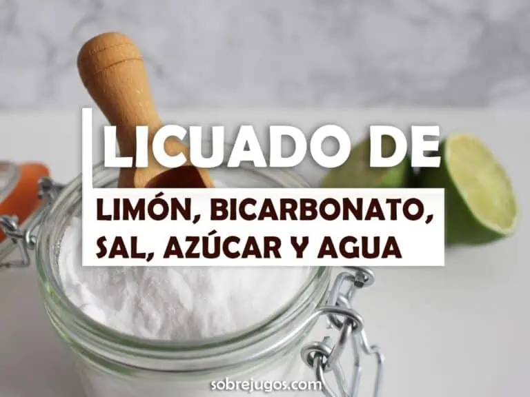 JUGO DE LIMÓN, BICARBONATO, SAL, AZÚCAR Y AGUA