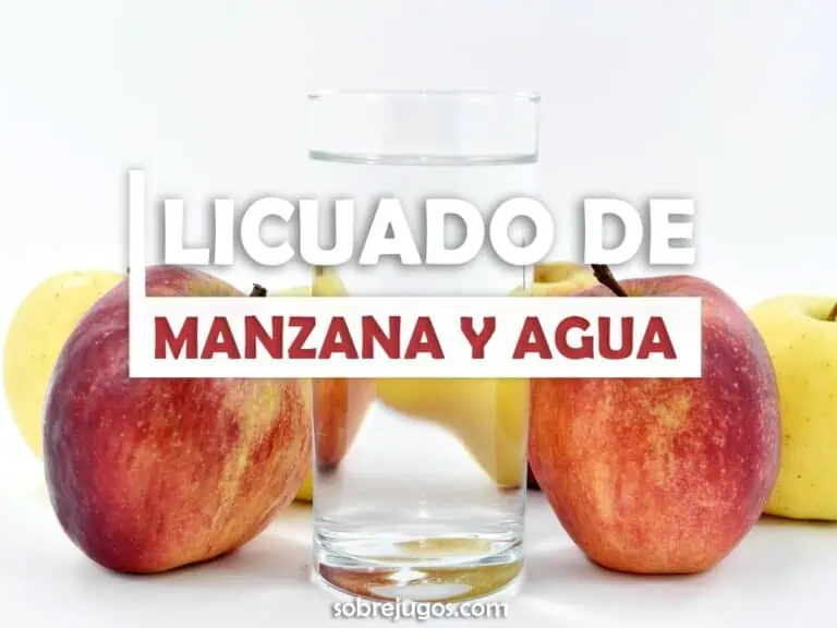 JUGO DE MANZANA Y AGUA