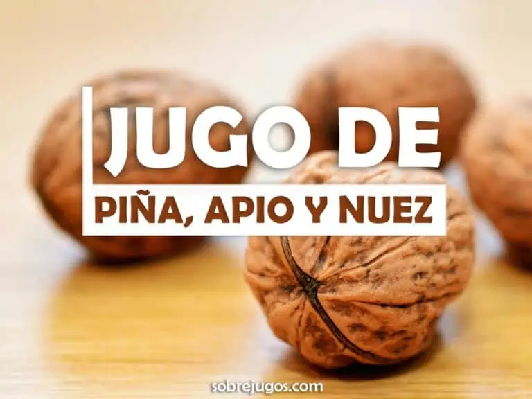 JUGO DE PIÑA, APIO Y NUEZ