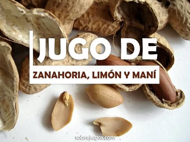 JUGO DE ZANAHORIA, LIMÓN Y MANÍ
