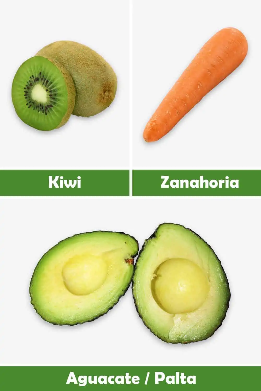 KIWI, ZANAHORIA Y AGUACATE