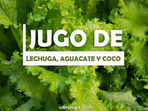 JUGO DE LECHUGA, AGUACATE Y COCO