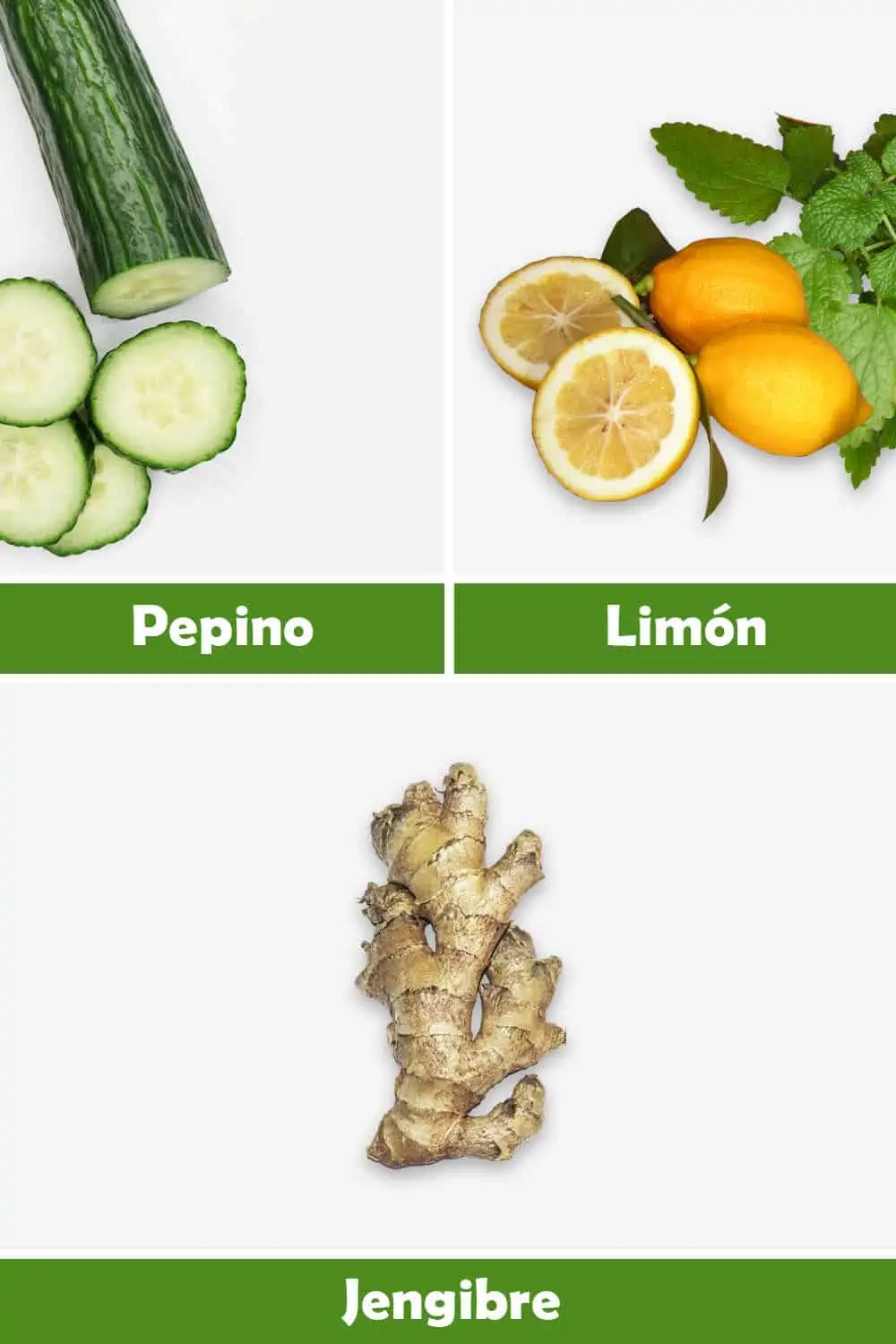 PEPINO, LIMÓN Y JENGIBRE